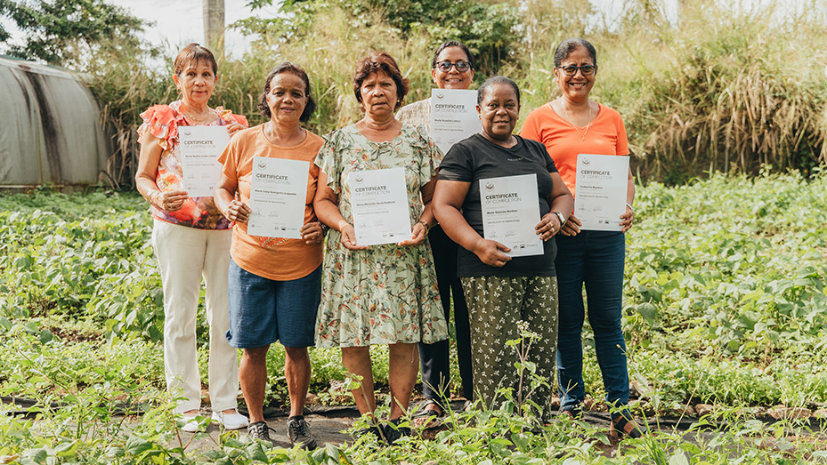 Agroecology training completed at La Ferme Nou Leritaz, L'Escalier